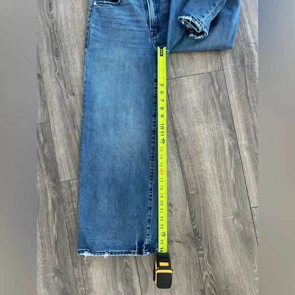 Good American High Waisted Denim Flare Wide Leg Jeans 4/27 - Picture 4 of 9